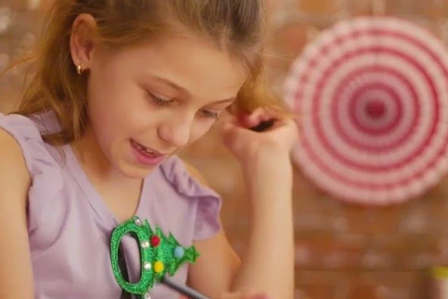Child model featured in the Lego commercial