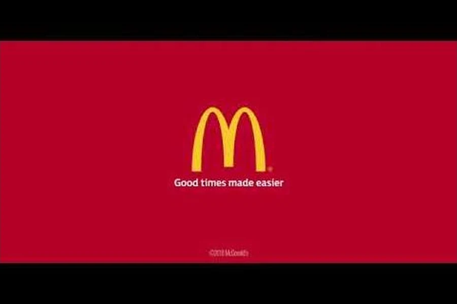 McDonald's logo from the newborn baby commercial